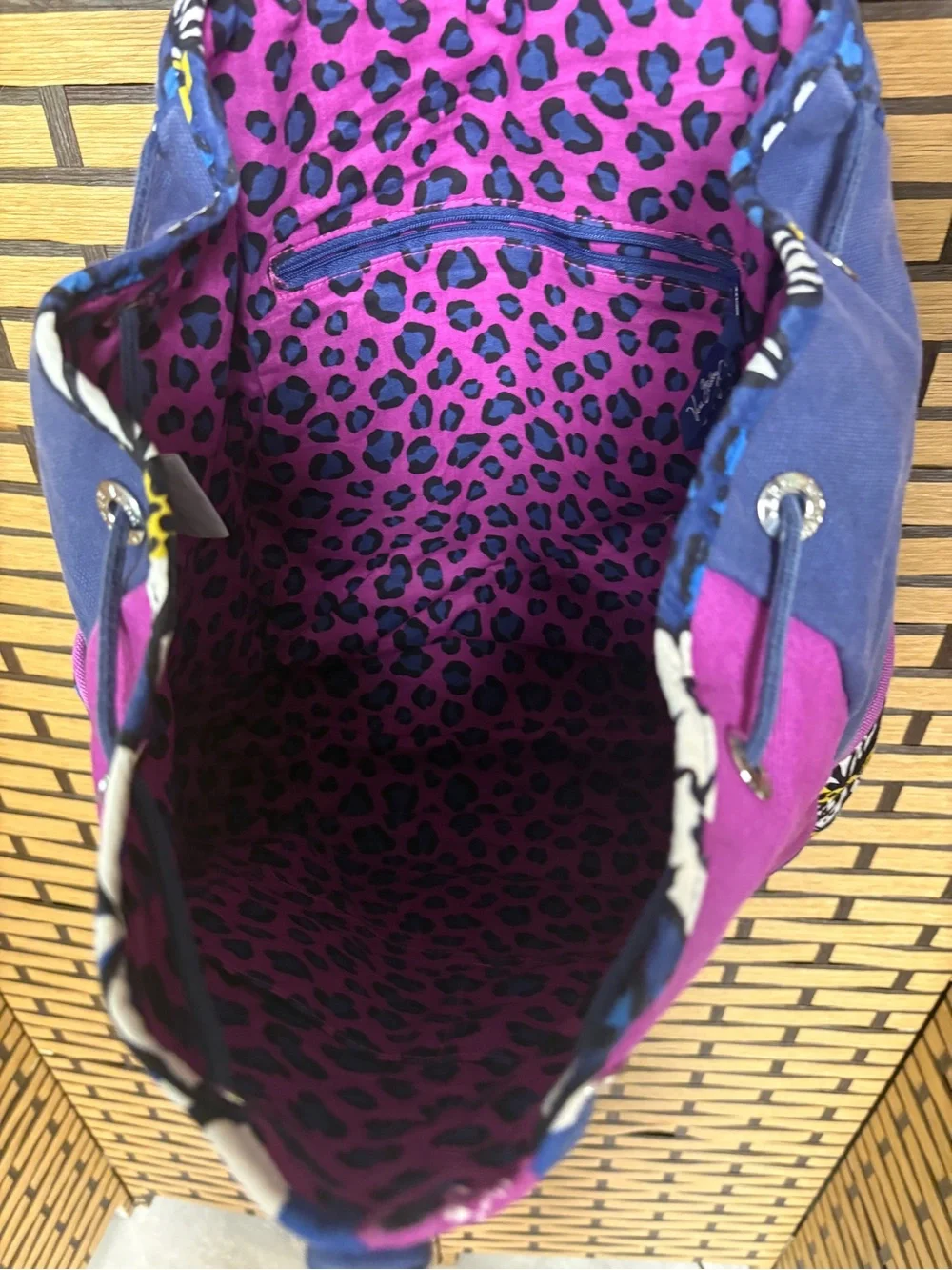 Vera Bradley Purple And Navy Backpack